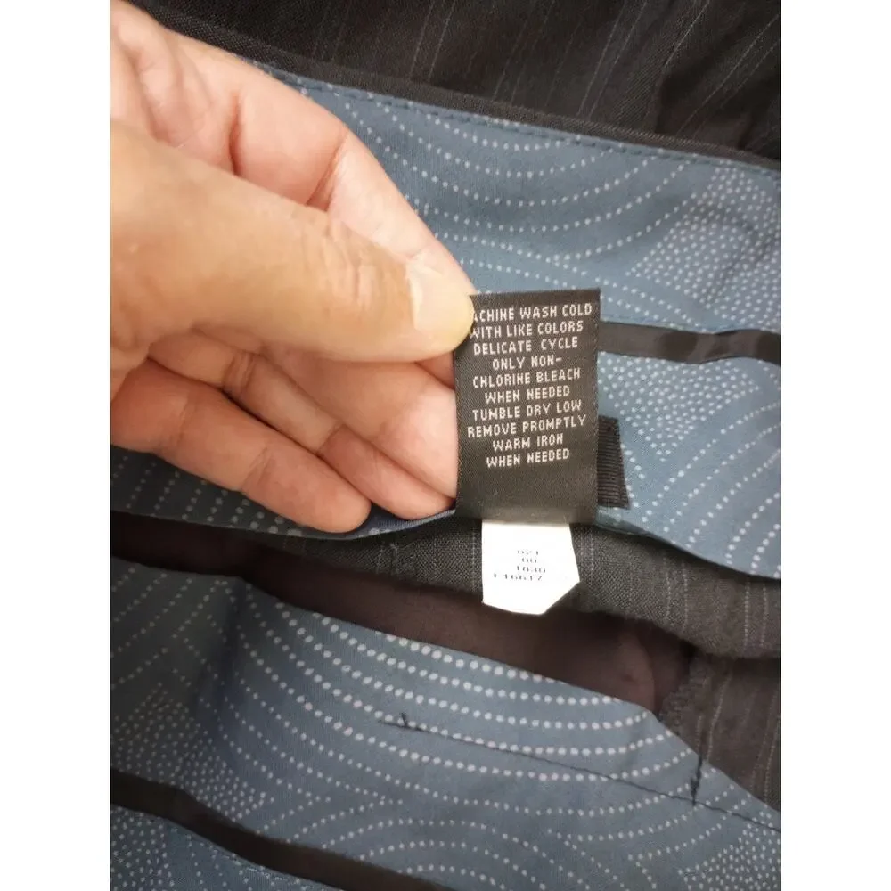 Mossimo Woman Pants 26W Black Pin Stripe Vintage Plus Size Business Office Wear